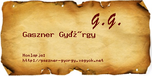 Gaszner György névjegykártya